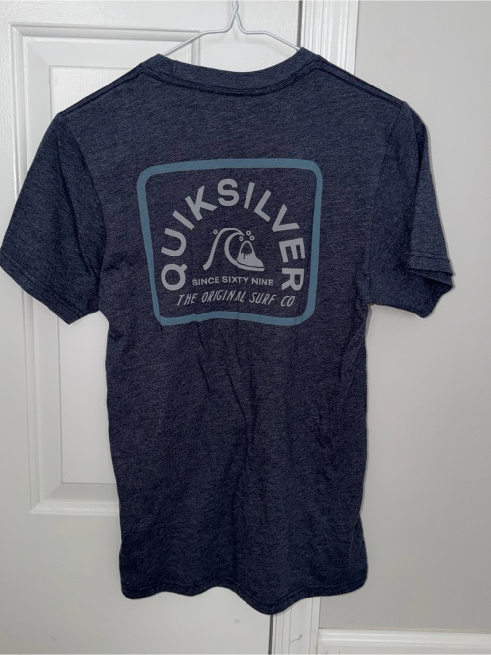 Quiksilver Men's Navy Heather Short Sleeve Graphic Tee